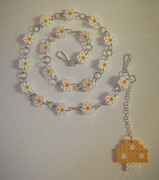 Flower Belt Chain w/ Yellow Mushroom