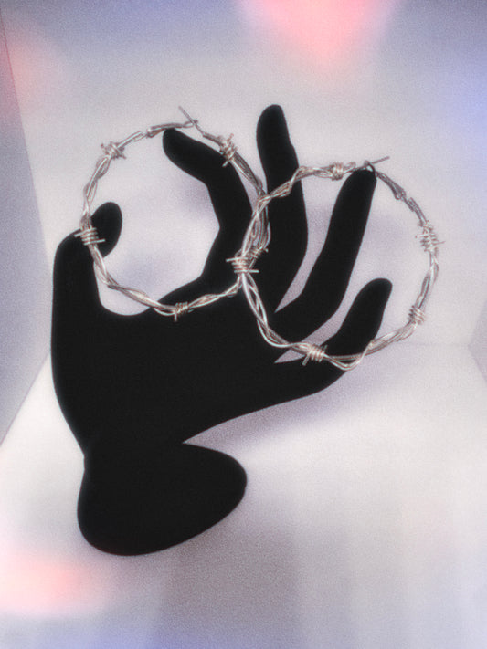 Barbed Wire Hoop Earrings